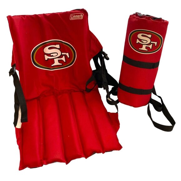 San Francisco 49ers Coleman Portable Stadium Seat Packable Carry Strap NFL Logo - Picture 12 of 12